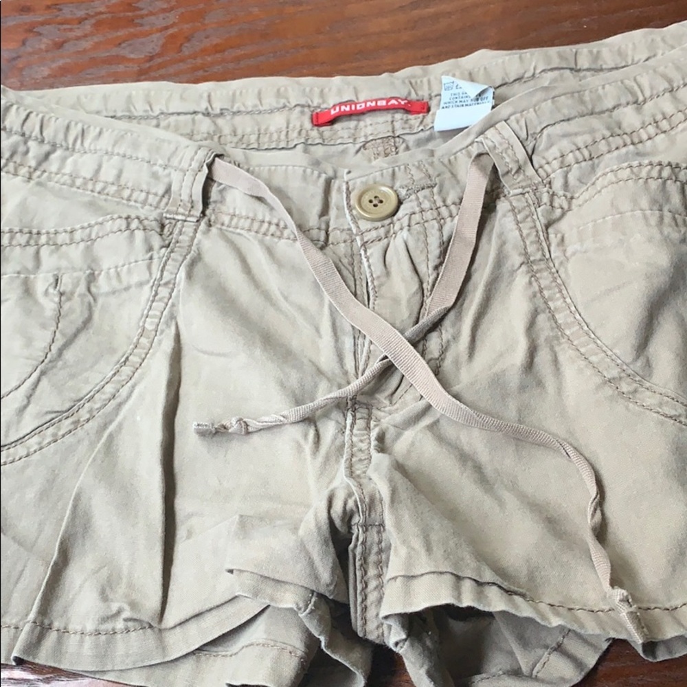 Tan cargo shorts